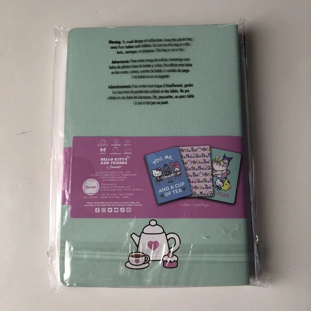 Hello Kitty & Friends 3 Pack Notebooks 80 Pages Each/240 Pages Total New